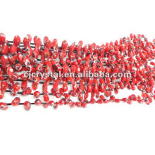 Moda Red Teardrop Beads